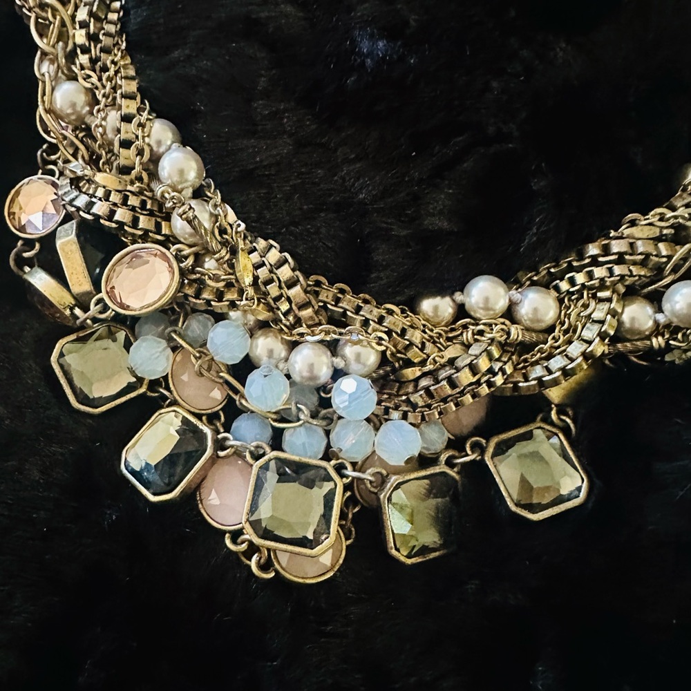Chloe + Isabel Gold Cream Filigree Necklace - Picture 3 of 6